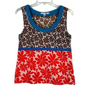 Boden Mod Flower Power Laugh In Twiggy Babydoll Top Women’s size 8🔥
